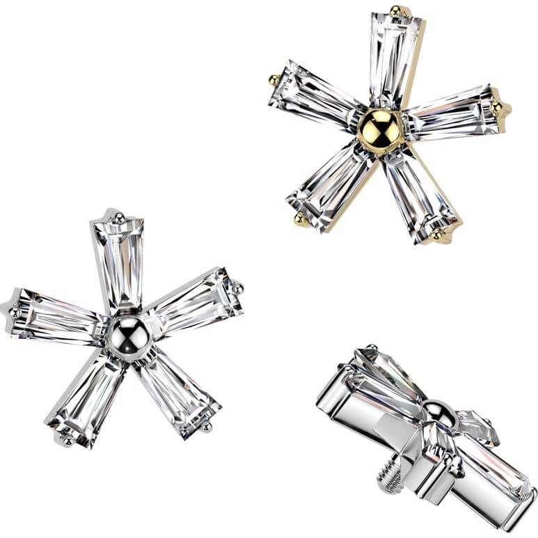 Titanium top flower zirconia Internally Threaded - Image 3
