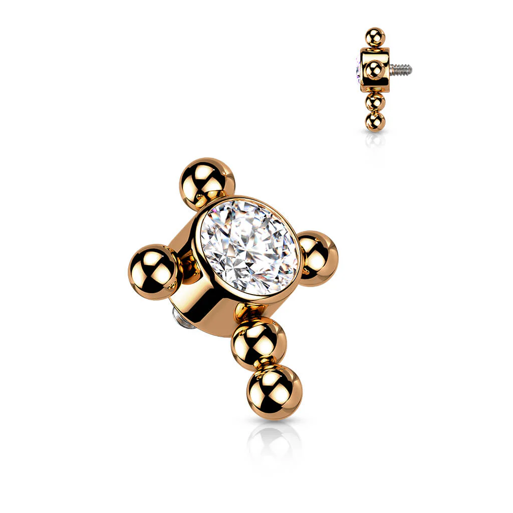 Titanium top cross zirconia beaded balls Internally Threaded - Image 10