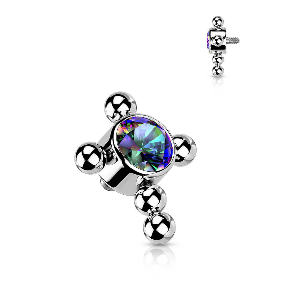 Titanium top cross zirconia beaded balls Internally Threaded - Image 11