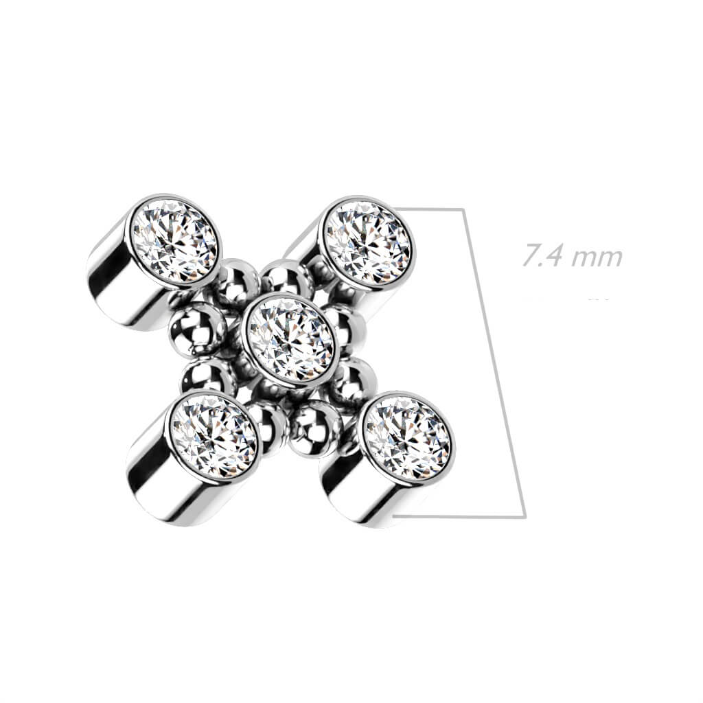 Titanium top cross zirconias and beaded balls Internally Threaded - Image 3