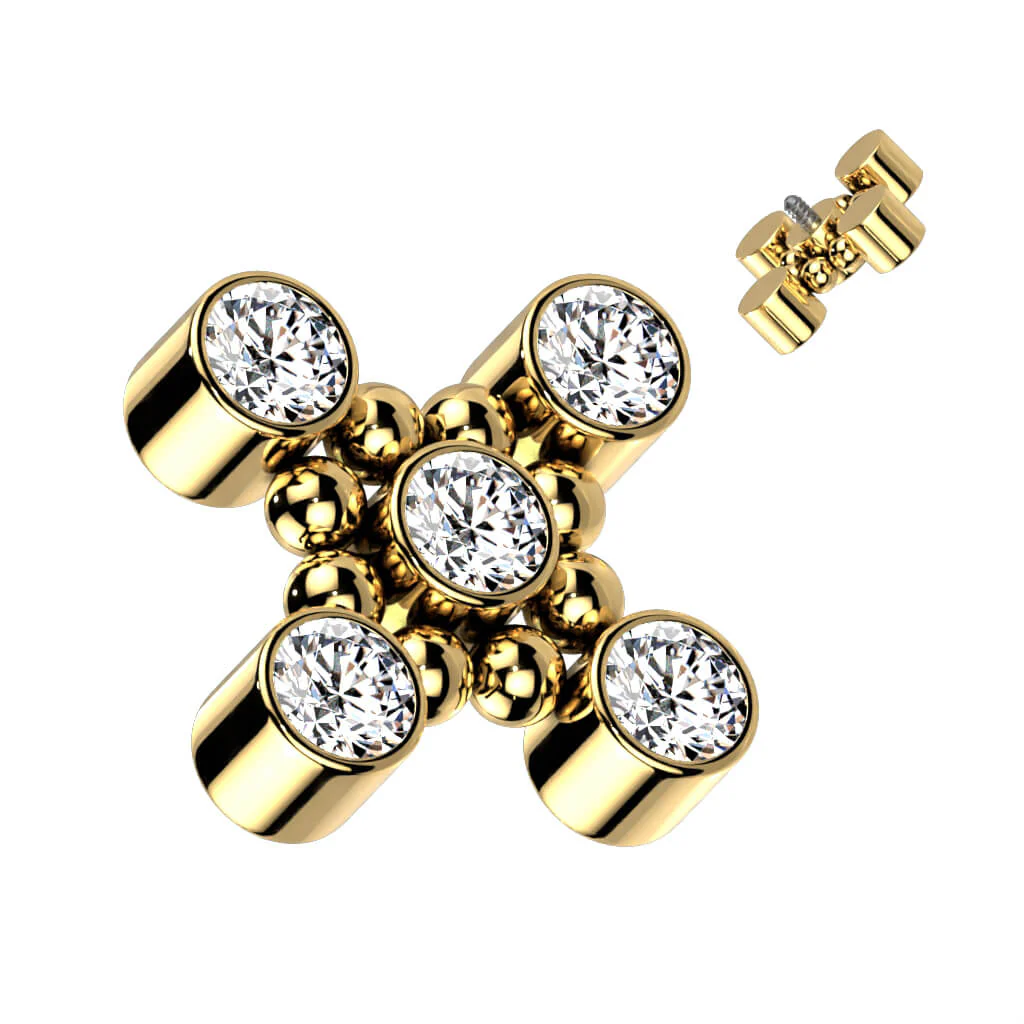 Titanium top cross zirconias and beaded balls Internally Threaded - Image 4