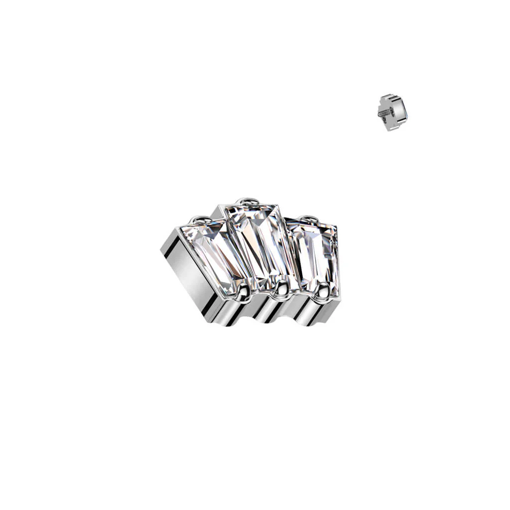 Titanium Top 3 Zirconias Opals Internally Threaded - Image 2