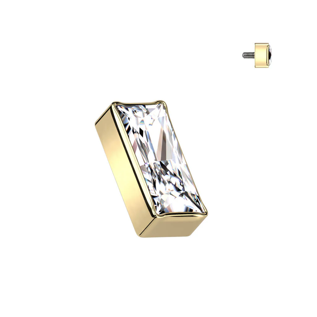 Titanium top rectangular zirconia Internally Threaded - Image 3