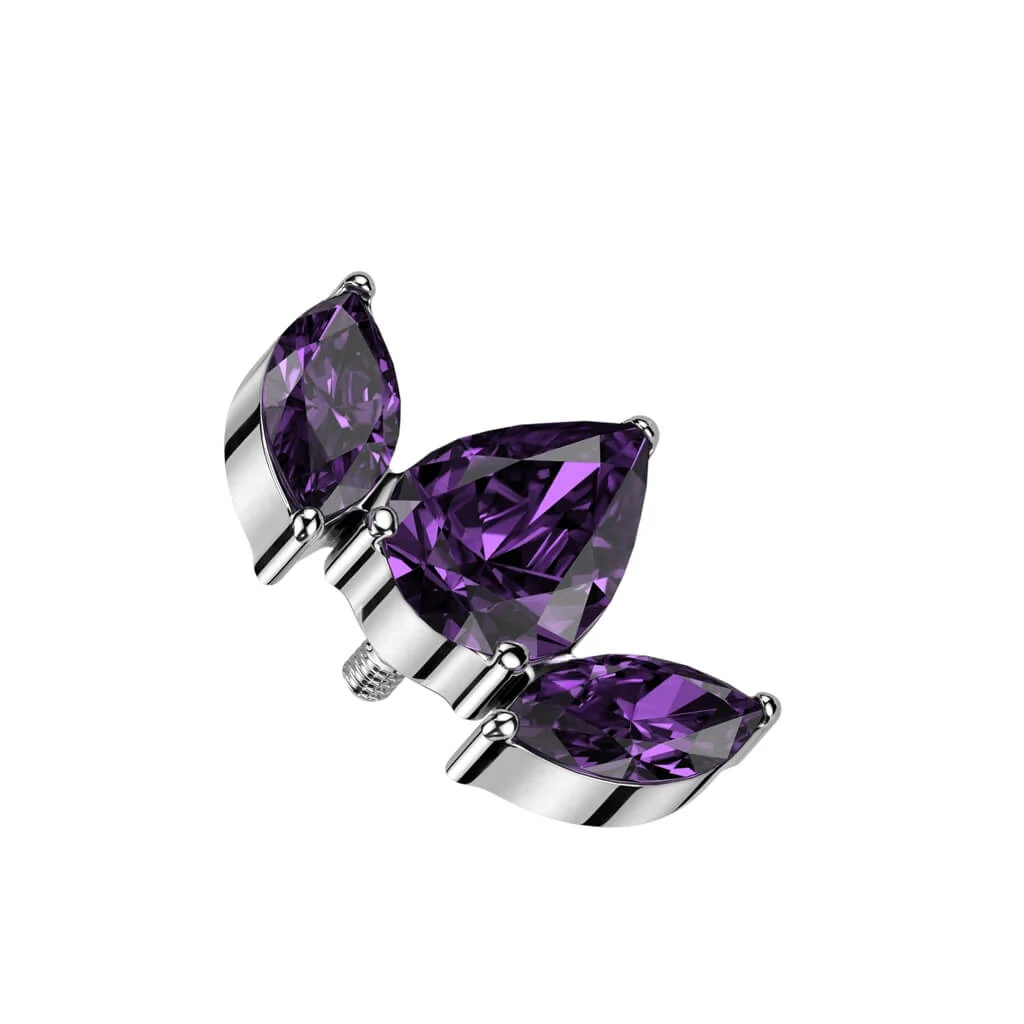 top 2 zirconias marquise cut Internally Threaded - Image 2