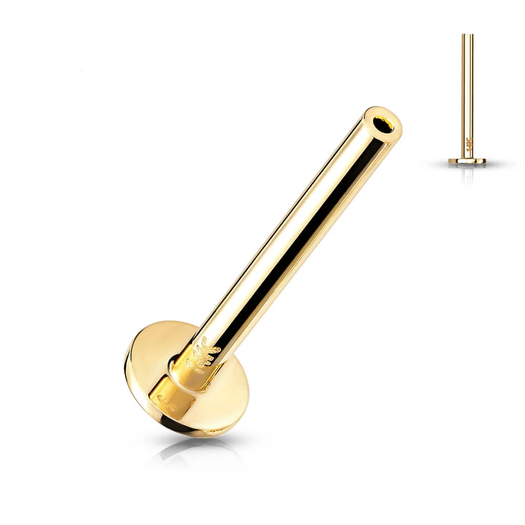 Solid Gold 14 Carat Flat back Base Push-In - Image 4