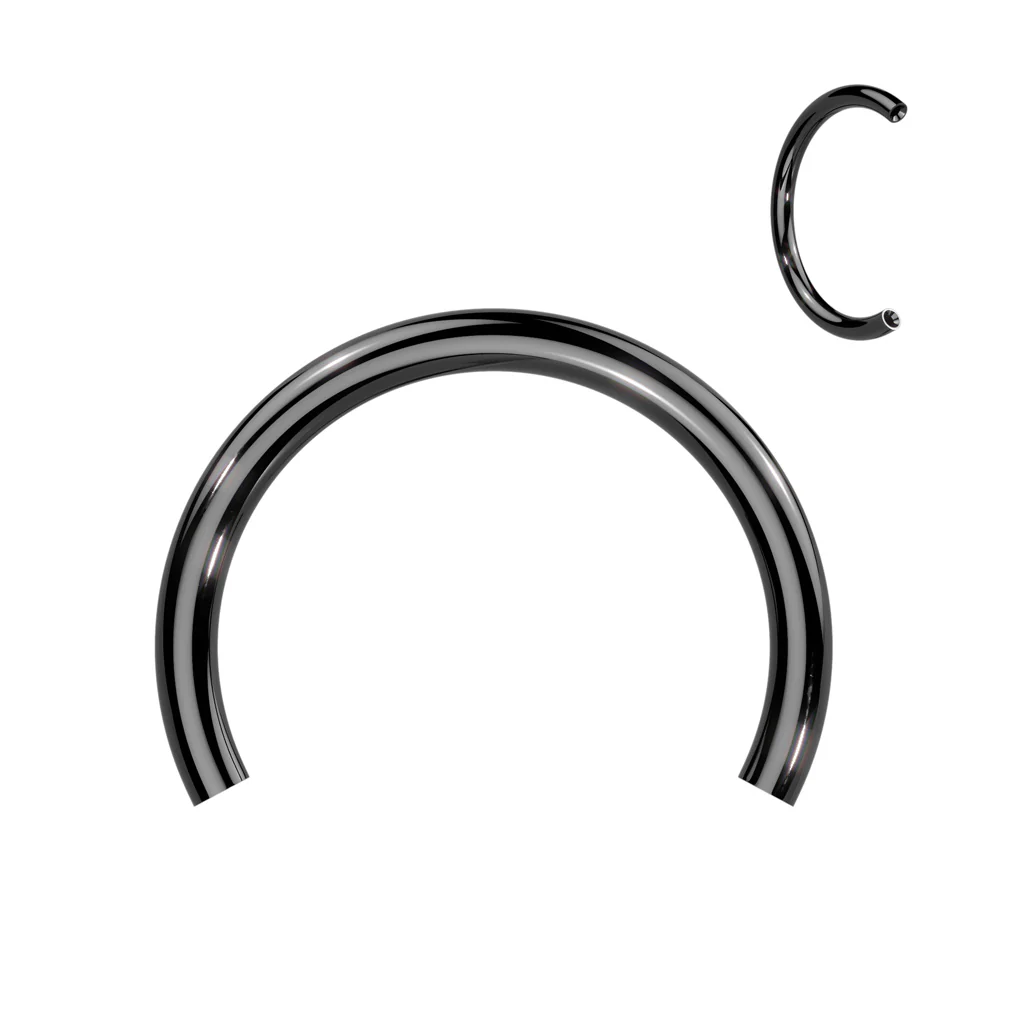 Titanium horseshoe barbell pin Push-In - Image 3