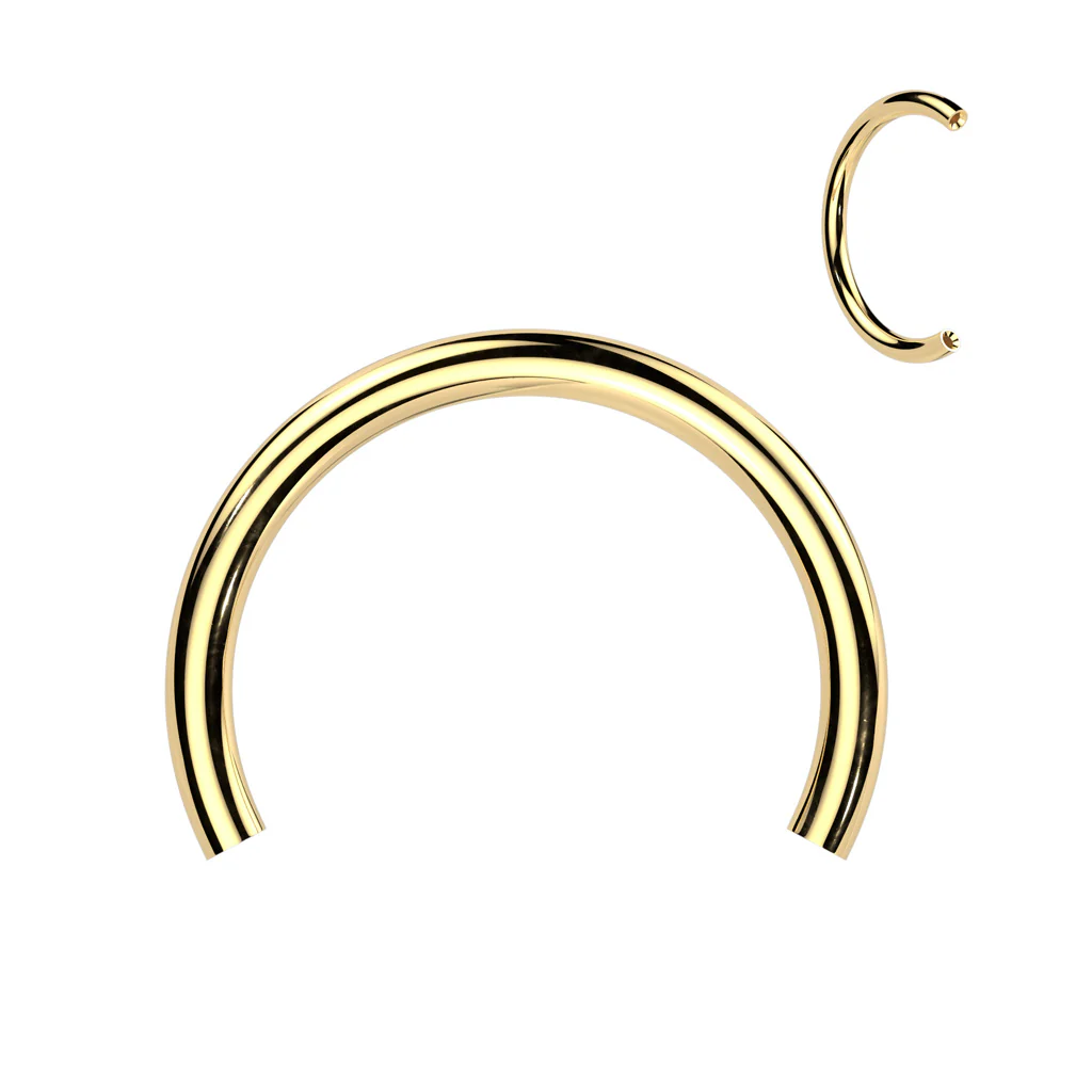 Titanium horseshoe barbell pin Push-In - Image 4