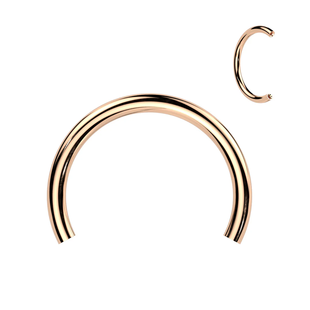 Titanium horseshoe barbell pin Push-In - Image 5