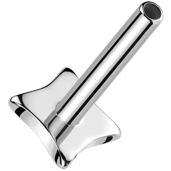 Titanium labret base flat diamond back Push-In - Image 4