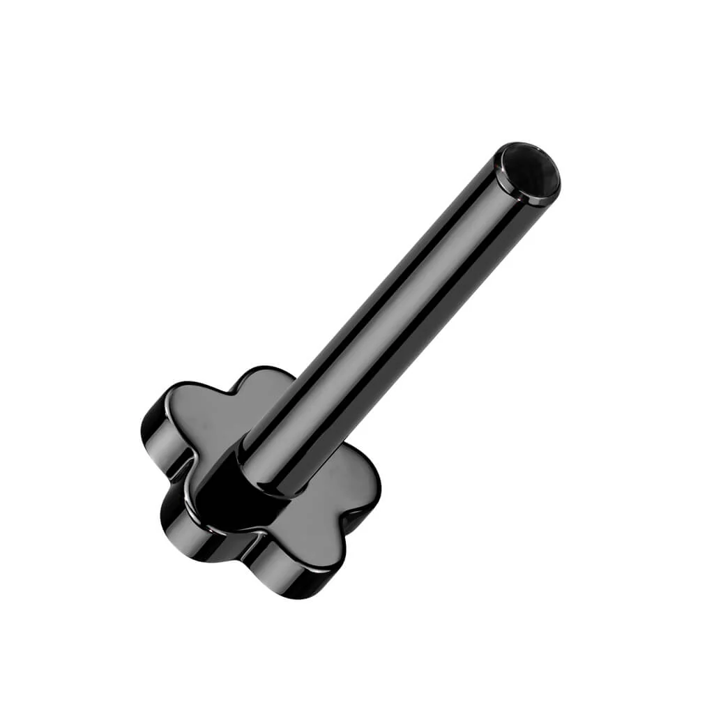 Titanium Base Flower Silver Push-In - Image 4