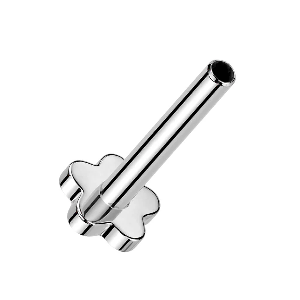 Titanium Base Flower Silver Push-In - Image 7
