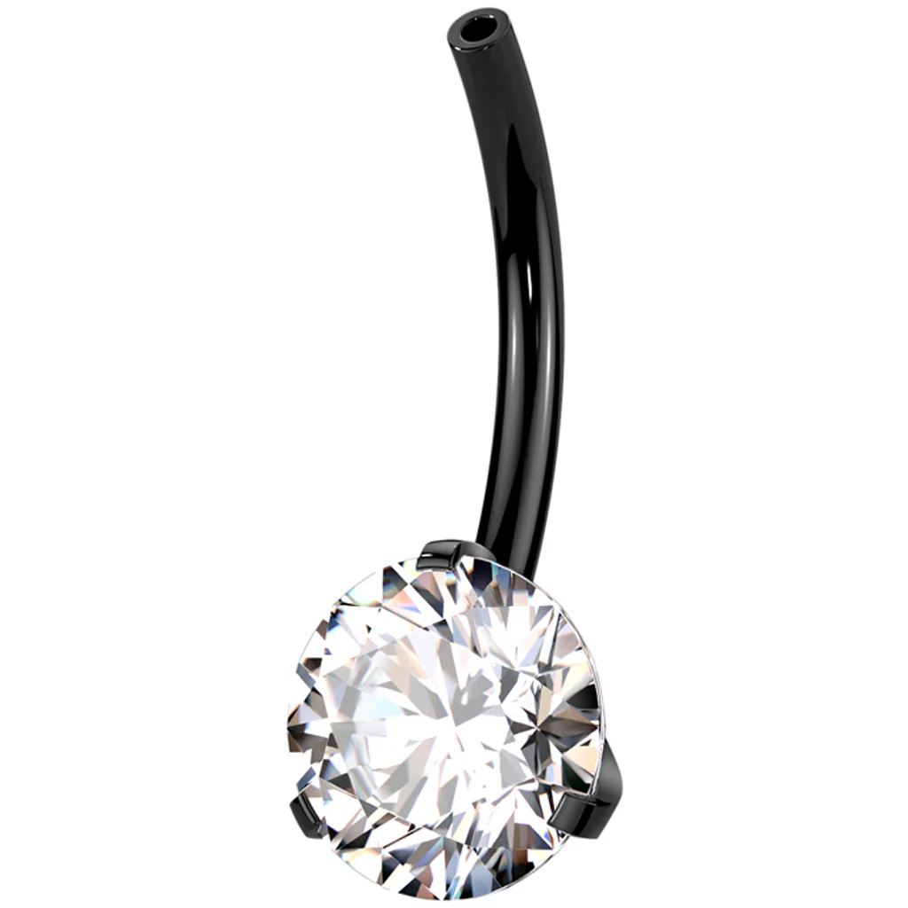Titanium belly button pin zirconia Push-In - Image 5