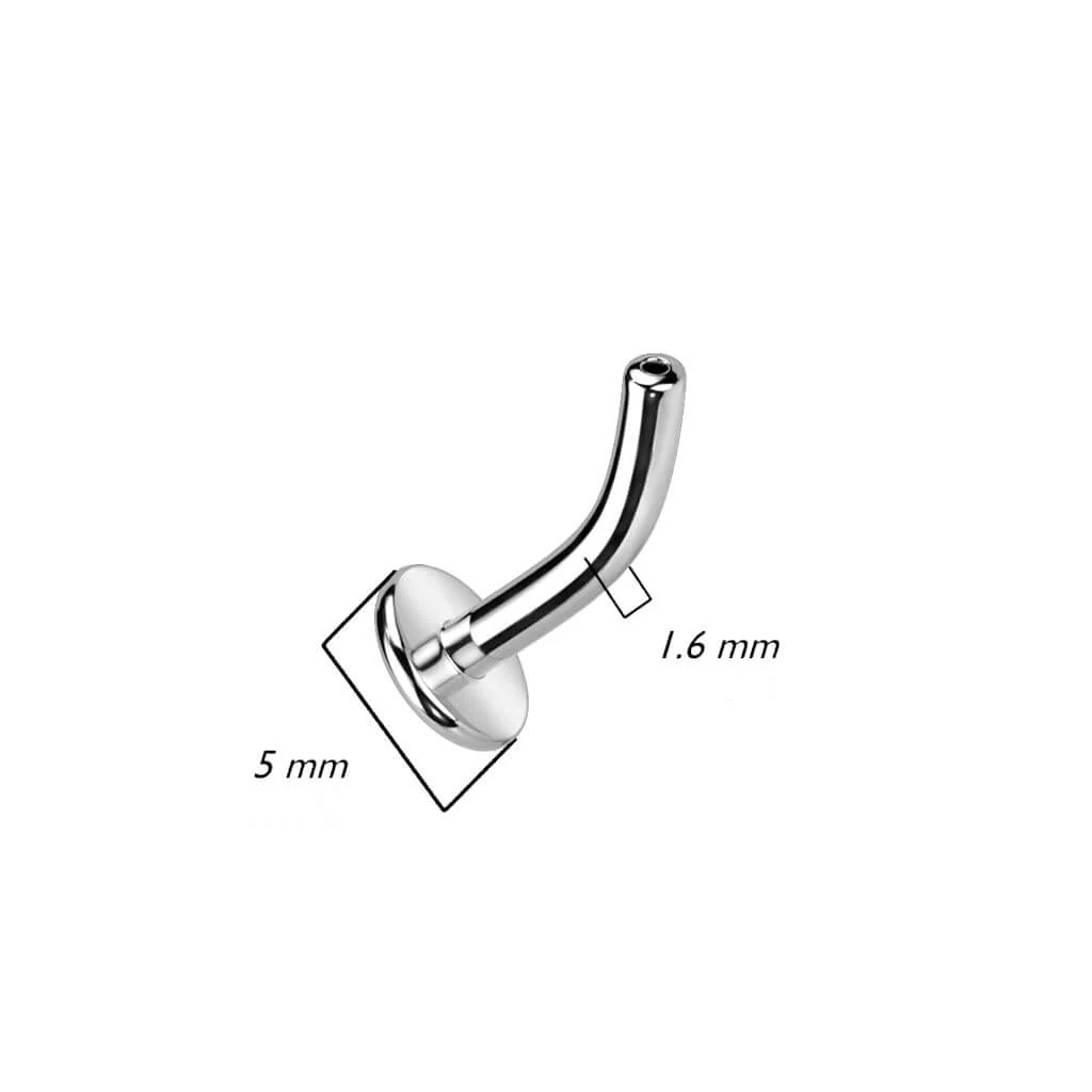 Titanium belly button bar convex base Push-In - Image 3