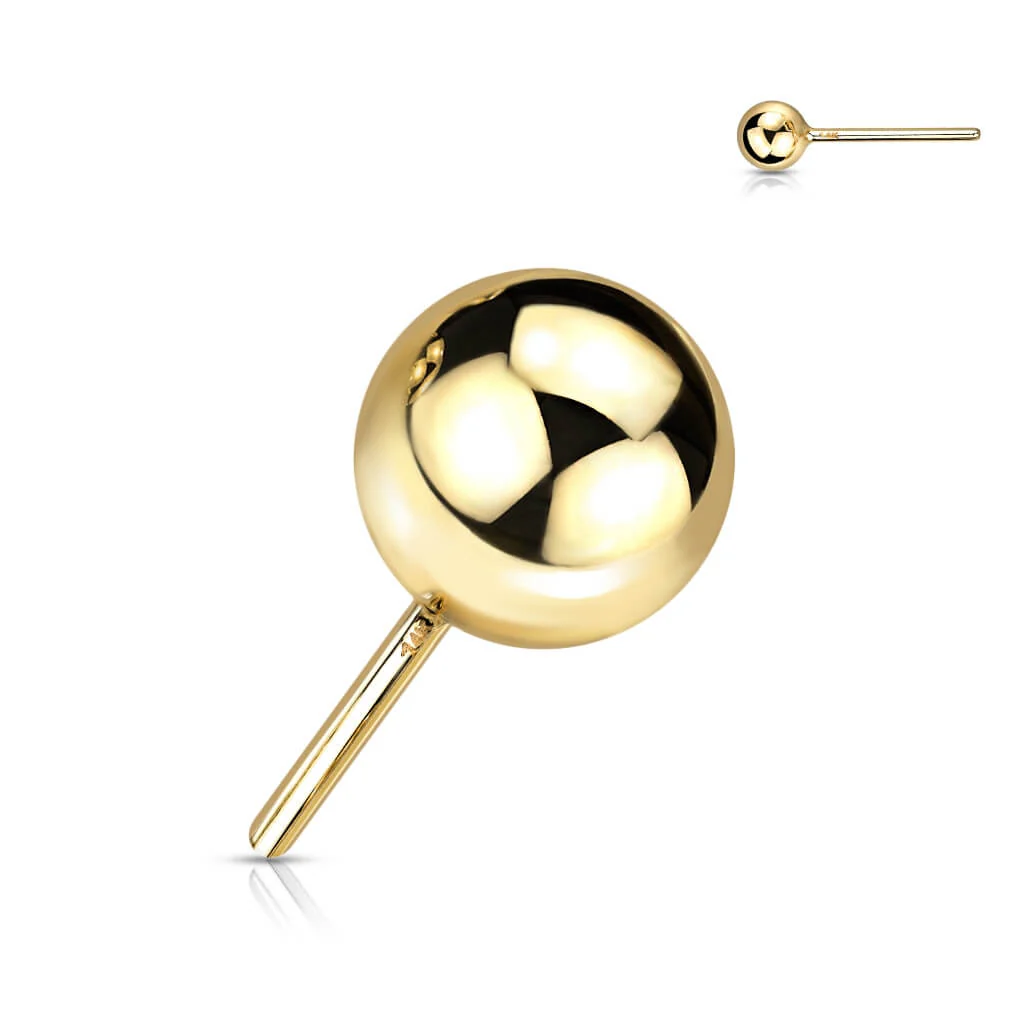 Solid Gold 14 Carat top ball Push-In - Image 4