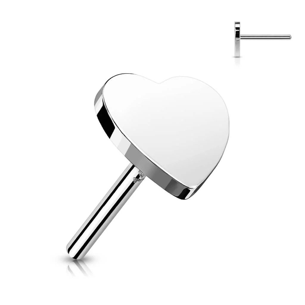 Solid Gold 14 Carat top heart flat Push-In - Image 2