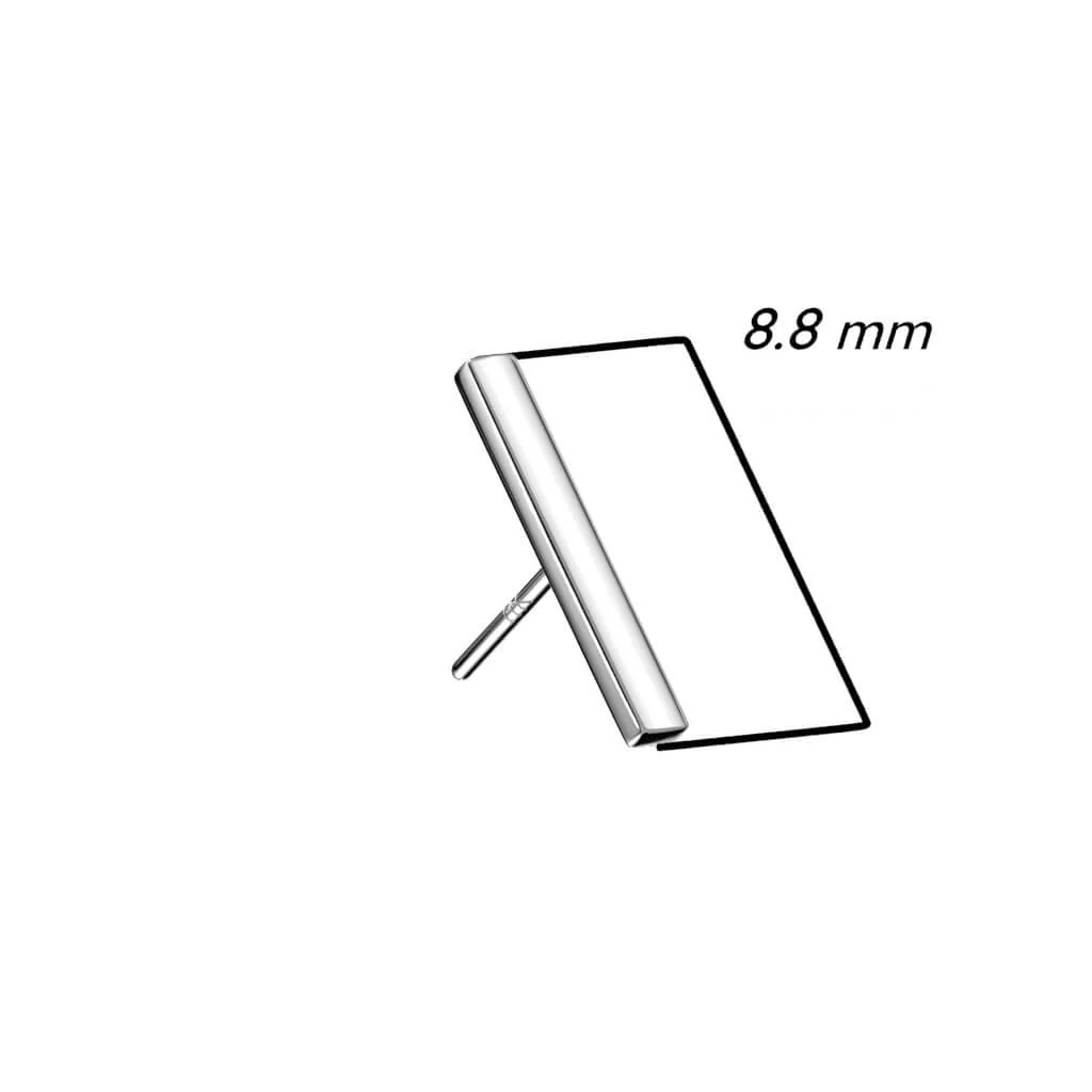 Solid Gold 14 Carat top long flat bar Push-In - Image 3