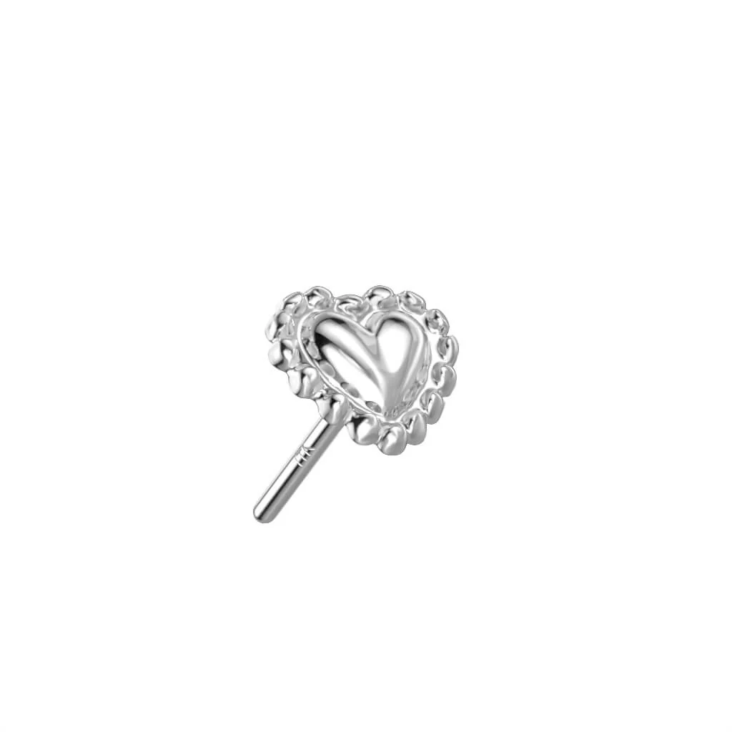 Solid Gold 14 Carat Top Heart Push-In - Image 2