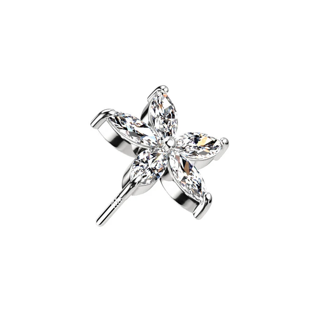 Solid Gold 14 Carat Top Star Zirconia Push-In - Image 2