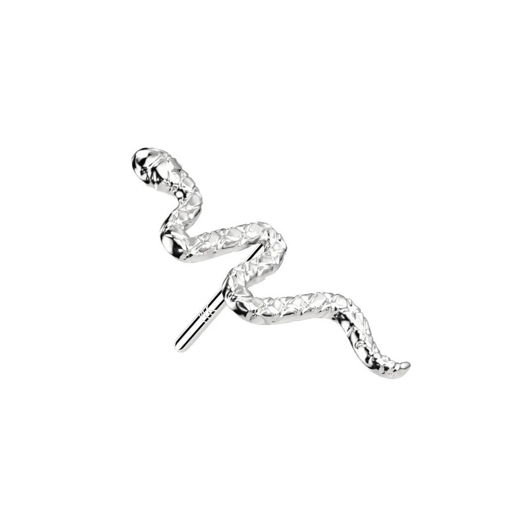 Solid Gold 14 Carat Top Snake Push-In - Image 2