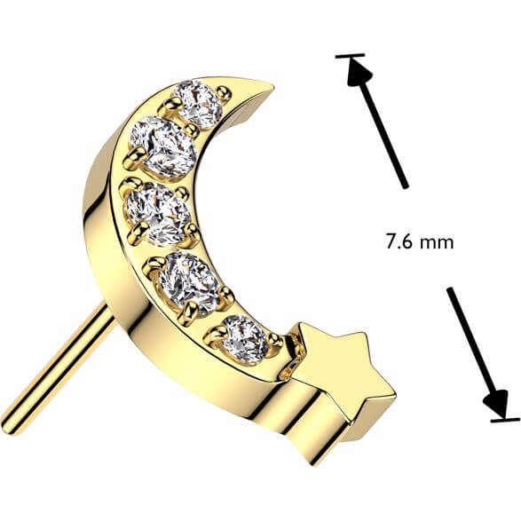 moon star zirconia Push-In - Image 2