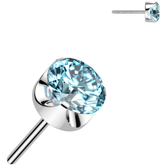 Titanium round zirconia prong setting Push-In - Image 3