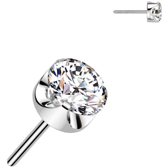 Titanium round zirconia prong setting Push-In - Image 4