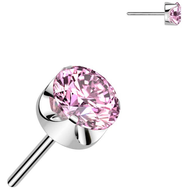 Titanium round zirconia prong setting Push-In - Image 5