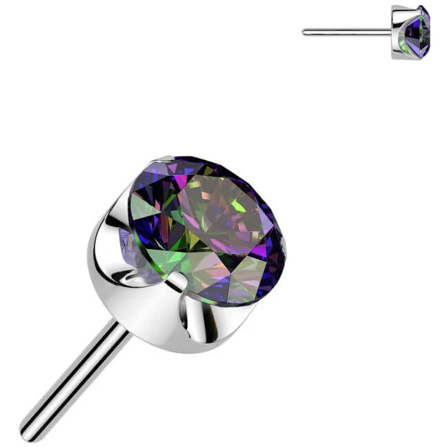 Titanium round zirconia prong setting Push-In - Image 7