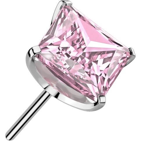 Titanium top square zirconia prong setting Push-In - Image 10