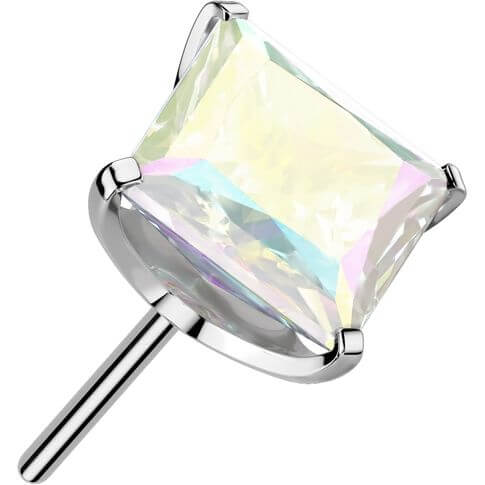 Titanium top square zirconia prong setting Push-In - Image 11