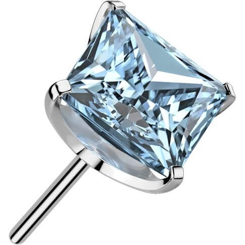 Titanium top square zirconia prong setting Push-In - Image 6