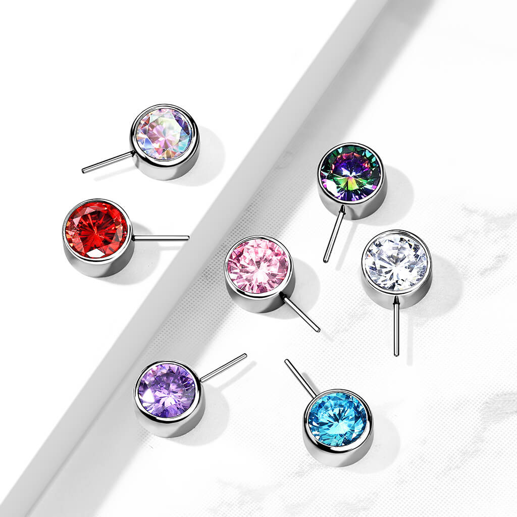 Titanium top ball zirconia bezel setting Push-In - Image 3