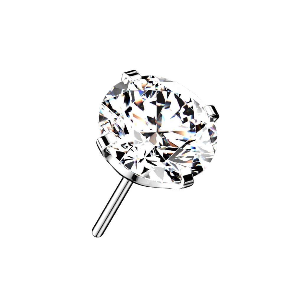 Titanium top round zirconia prong setting Push-In - Image 4