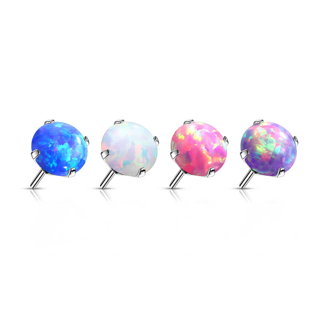 Titanium top round opal prong setting Push-In - Image 3