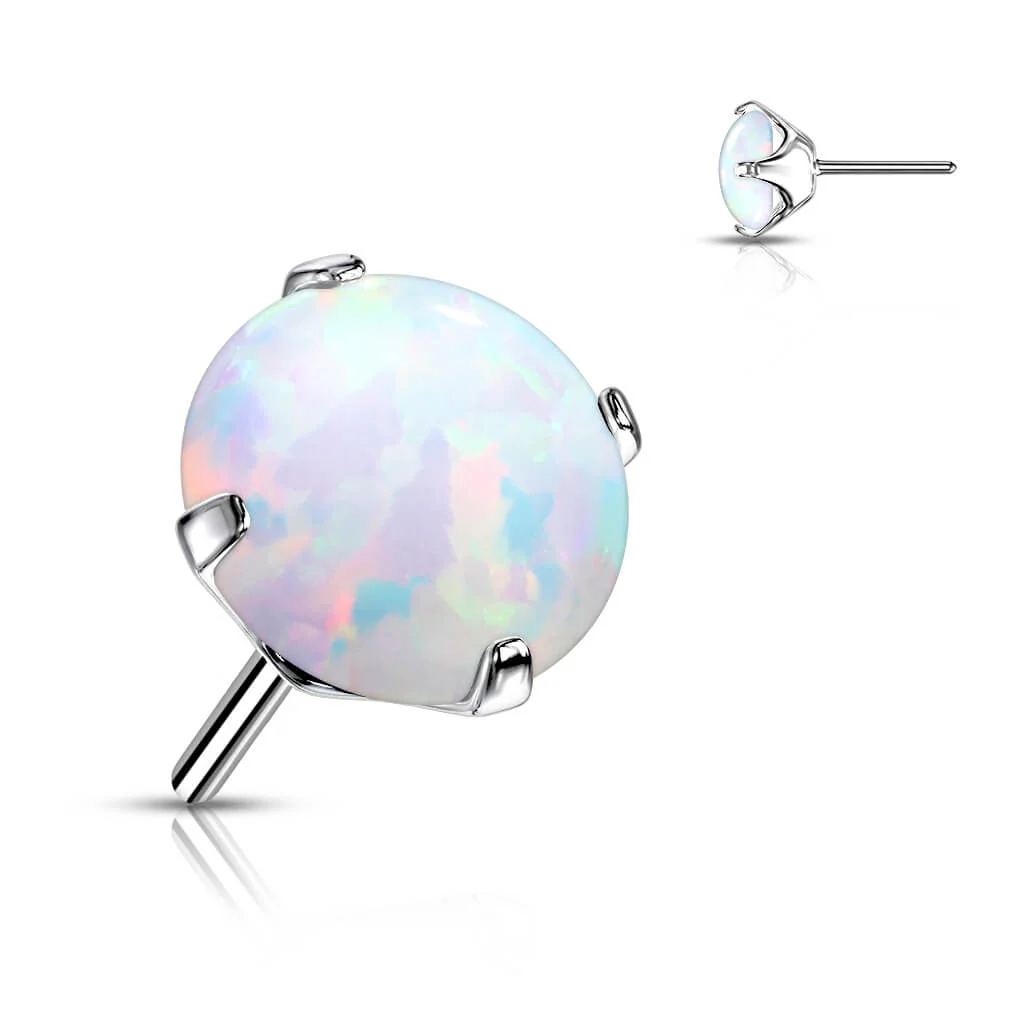 Titanium top round opal prong setting Push-In - Image 4