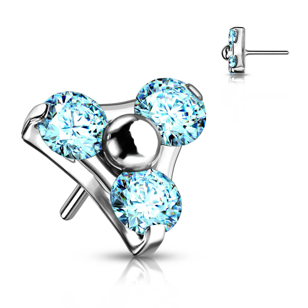 Titanium Top Triangle Zirconia prong setting Push-In - Image 8
