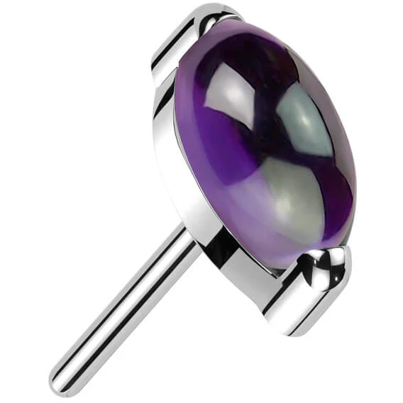 Titanium Marquise Cut Semi Precious Stone Push-In - Image 3