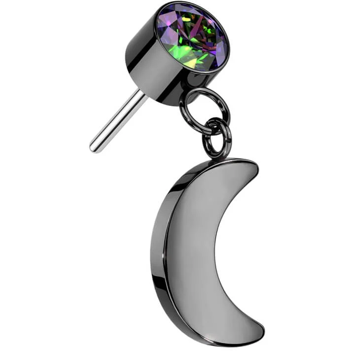 Titanium Moon dangle Zircona Push-In - Image 3