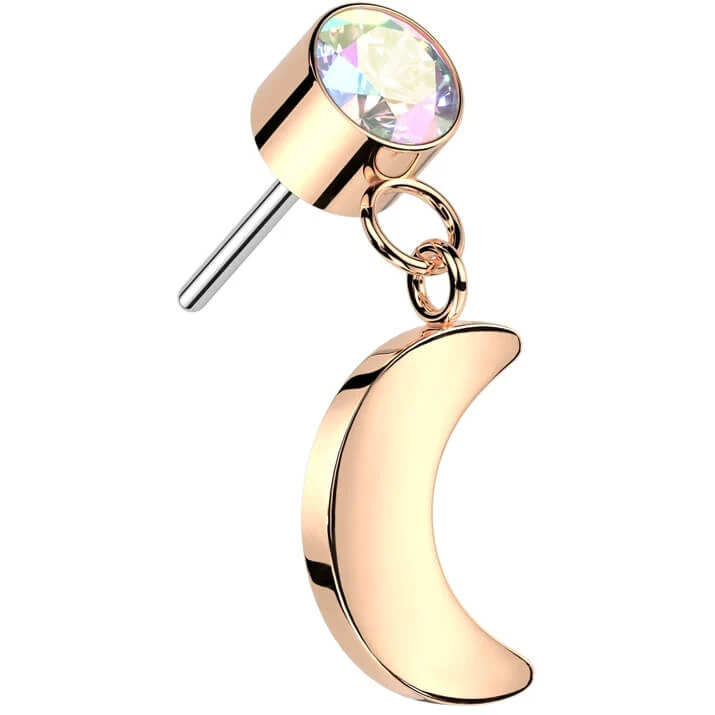 Titanium Moon dangle Zircona Push-In - Image 5