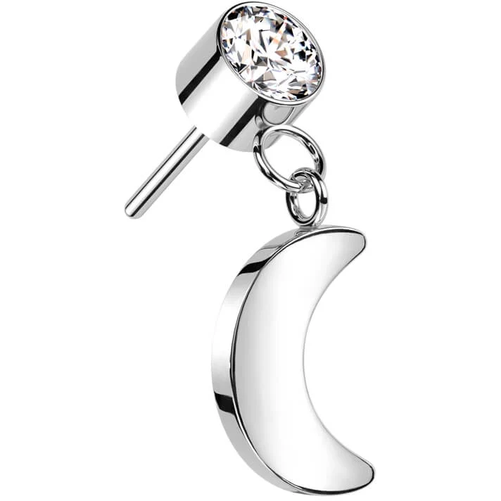 Titanium Moon dangle Zircona Push-In - Image 6