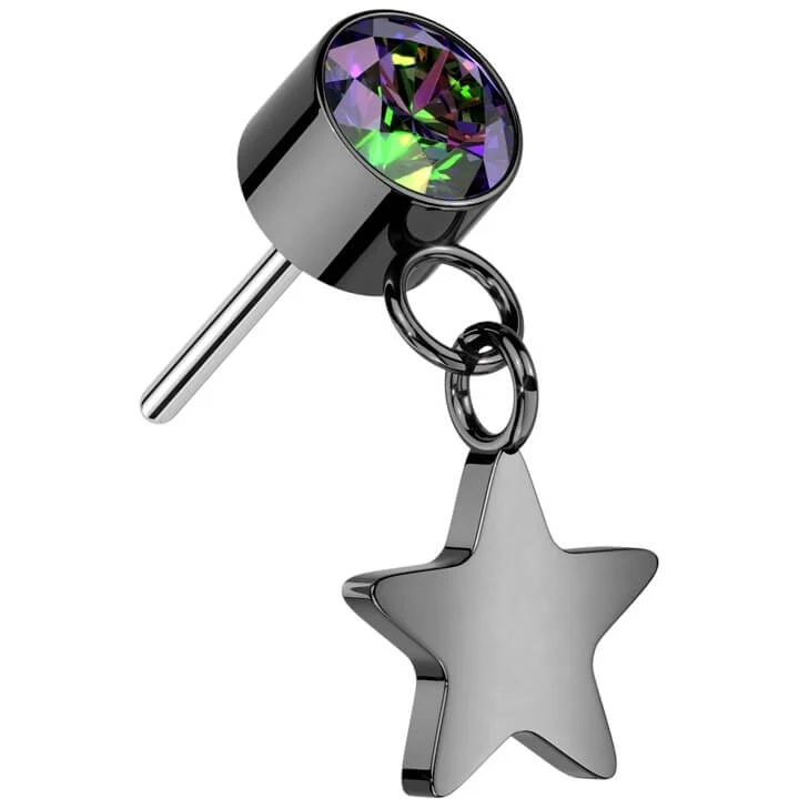 Titanium Star dangle Zirconia Push-In - Image 3