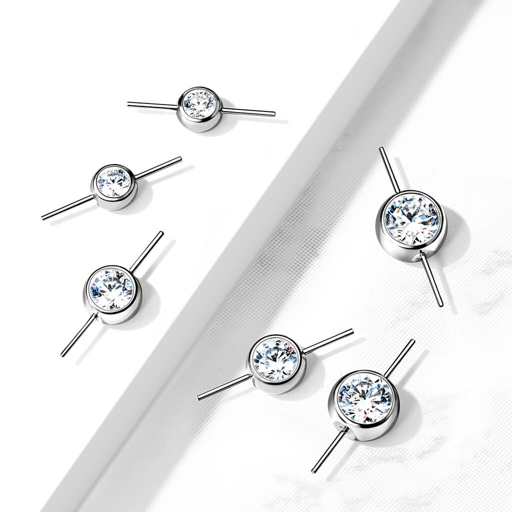 Titanium Connector Ball Zirconia Silver Push-In - Image 2