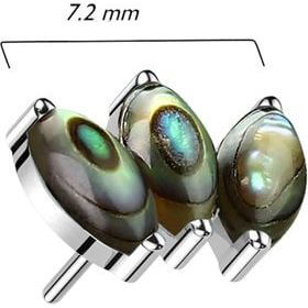 Titanium top natural stone marquise cut Push-In - Image 2