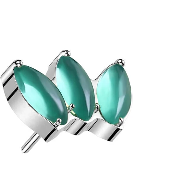 Titanium top natural stone marquise cut Push-In - Image 5