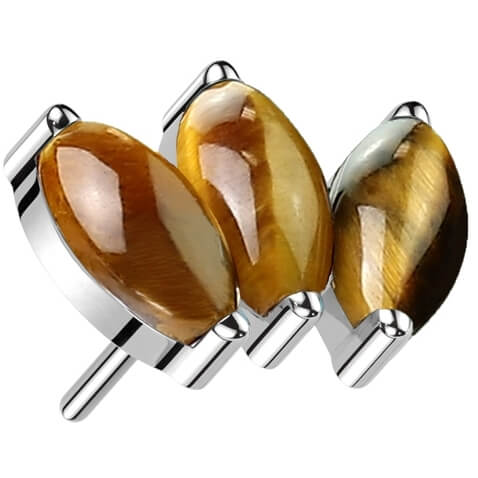 Titanium top natural stone marquise cut Push-In - Image 6