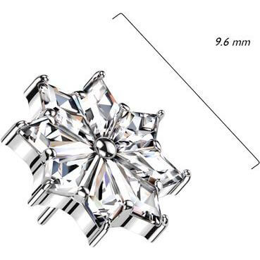 Titanium top flower zirconias Push-In - Image 2