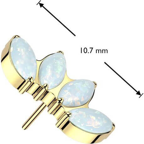 Titanium top marquise cut opal Push-In - Image 2
