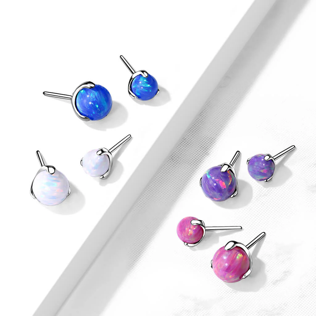 Titanium top ball opal claw setting Push-In - Image 5