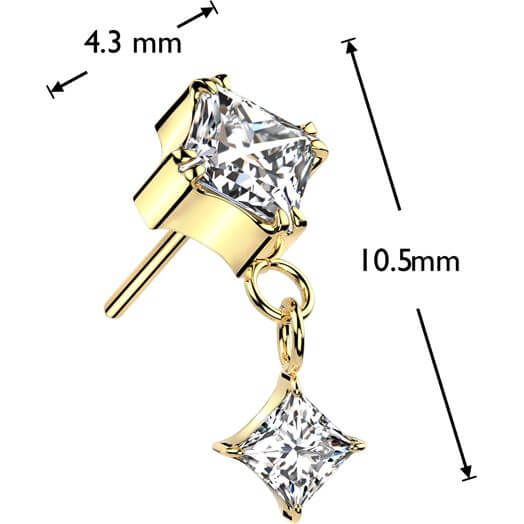Titanium zirconia prong setting dangle Push-In - Image 2