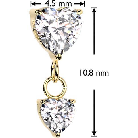 Titanium top heart zirconia prong setting Push-In - Image 2